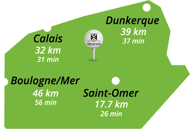 Cap Golf Club Ruminghem - Location map