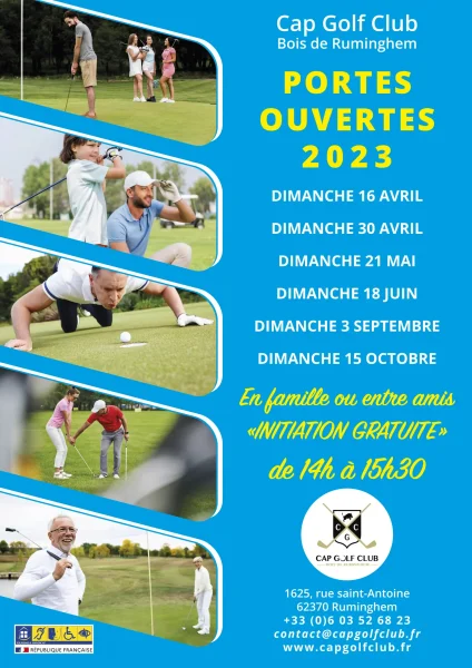 Dates 2023 des Journées Portes Ouvertes du golf